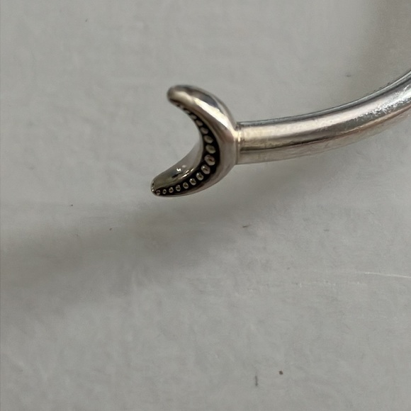 Sterling Pandora moon and stars cuff bracelet - Picture 5 of 9